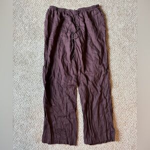 H&M Linen Wide Leg Pants Medium